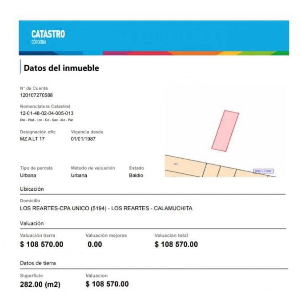 Lote en Villa Ciudad Parque, Cordoba