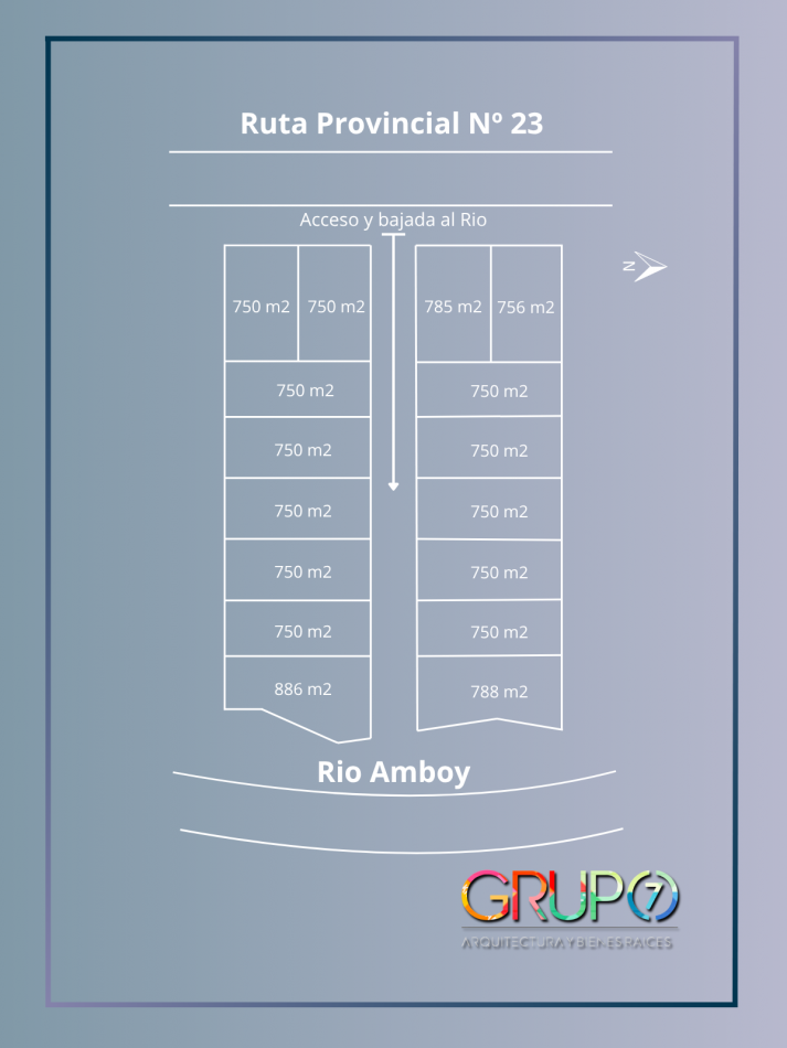 Loteo en AMBOY, con bajada al Rio